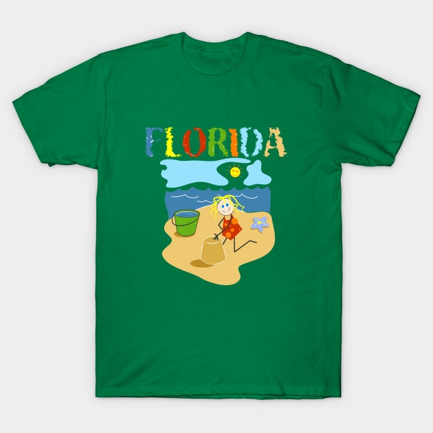 Florida Beach T-Shirt by focusLBdesigns